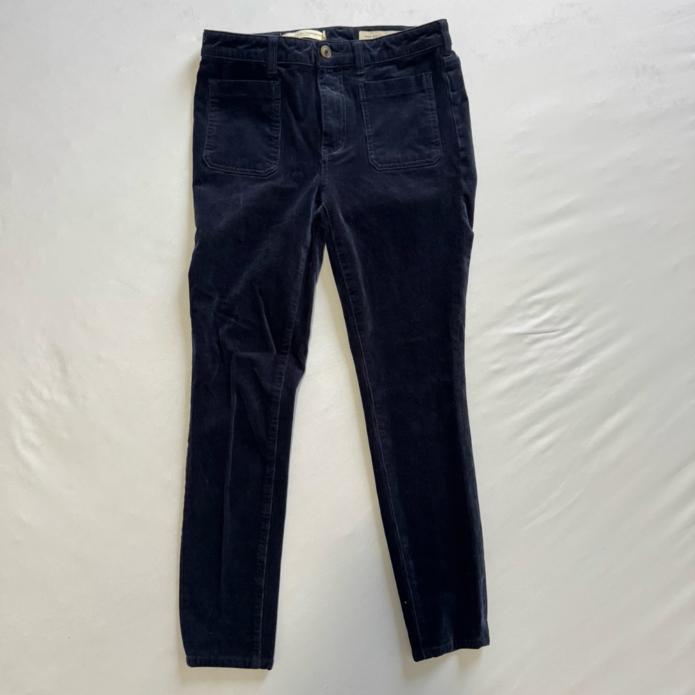 Pilcro and the Letterpress High-Rise Skinny Size 29 Midnight Blue Corduroy Pant